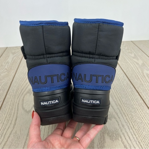 Nautica Girl's Albemarle 4 Cold Weather Boots Kids Sizes Black Cobalt Pop $50 - Picture 6 of 7